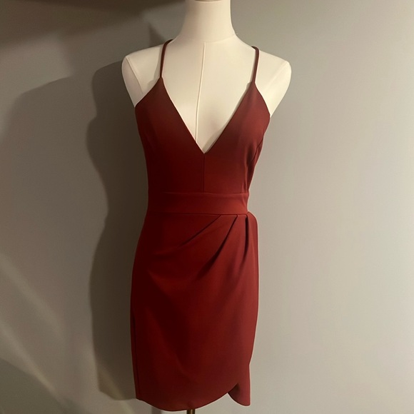 Windsor Red Halter Bodycon Dress - Picture 1 of 3